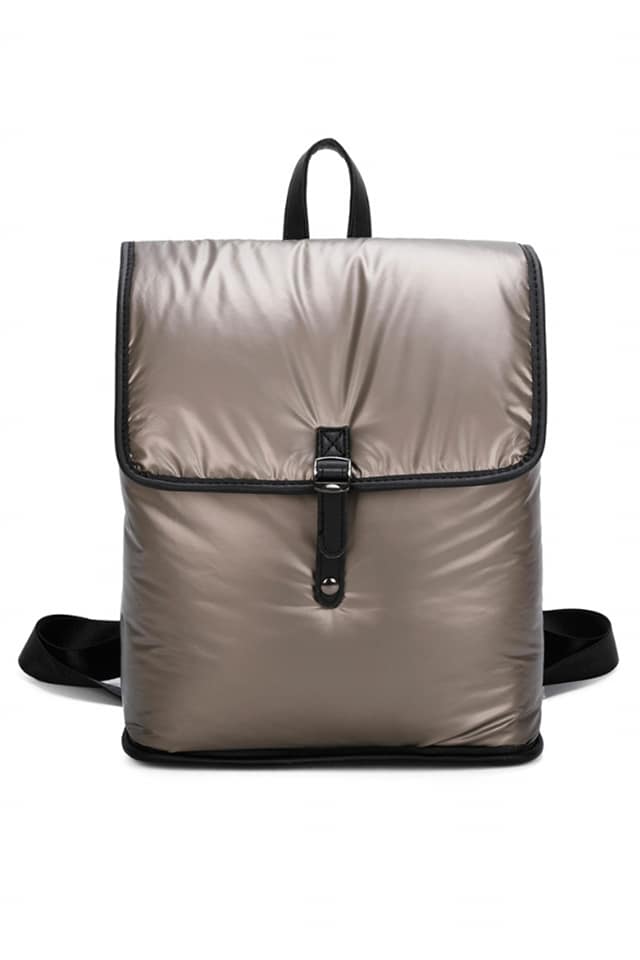 Mochila mujer acolchada brillo - Imagen 4