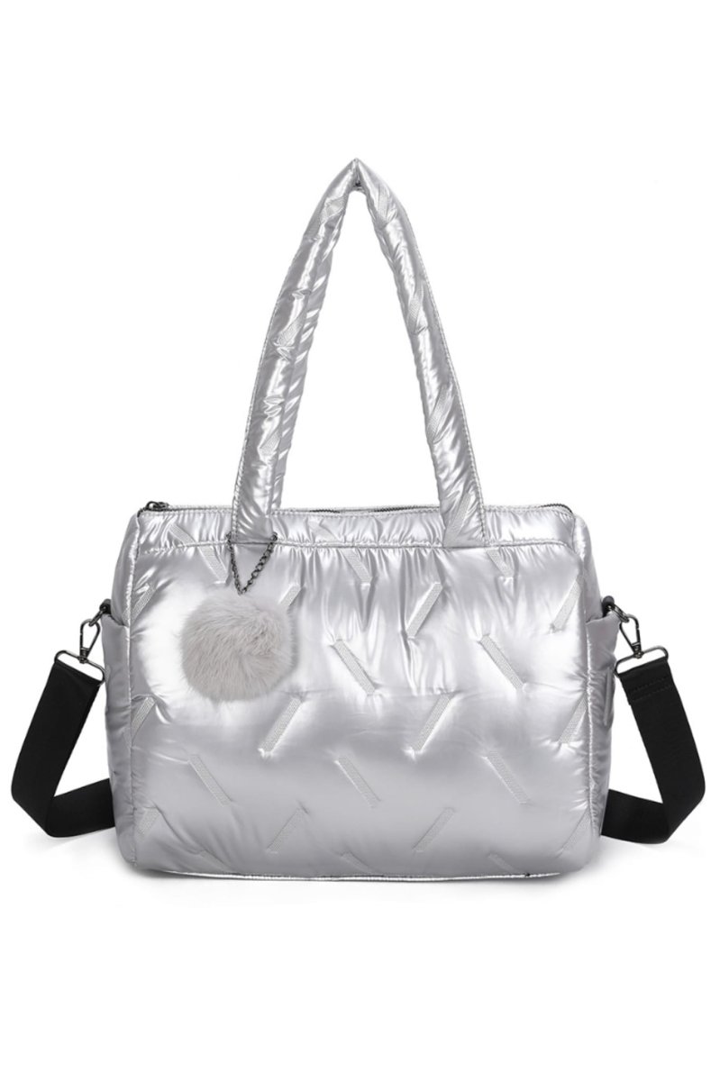 Bolso mujer acolchado con borla - Imagen 3