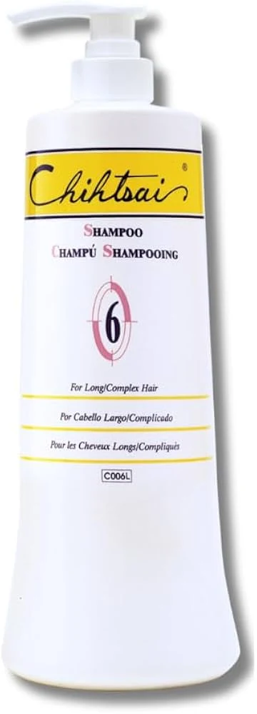 Chihtsai #6 Champú para Cabello Liso – 1000 ml | Limpieza Suave y Control del Frizz