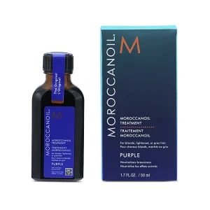 Moroccanoil Treatment Purple – 50 ml Tratamiento matizador con aceite de argán para rubios más fríos, brillo y reparación