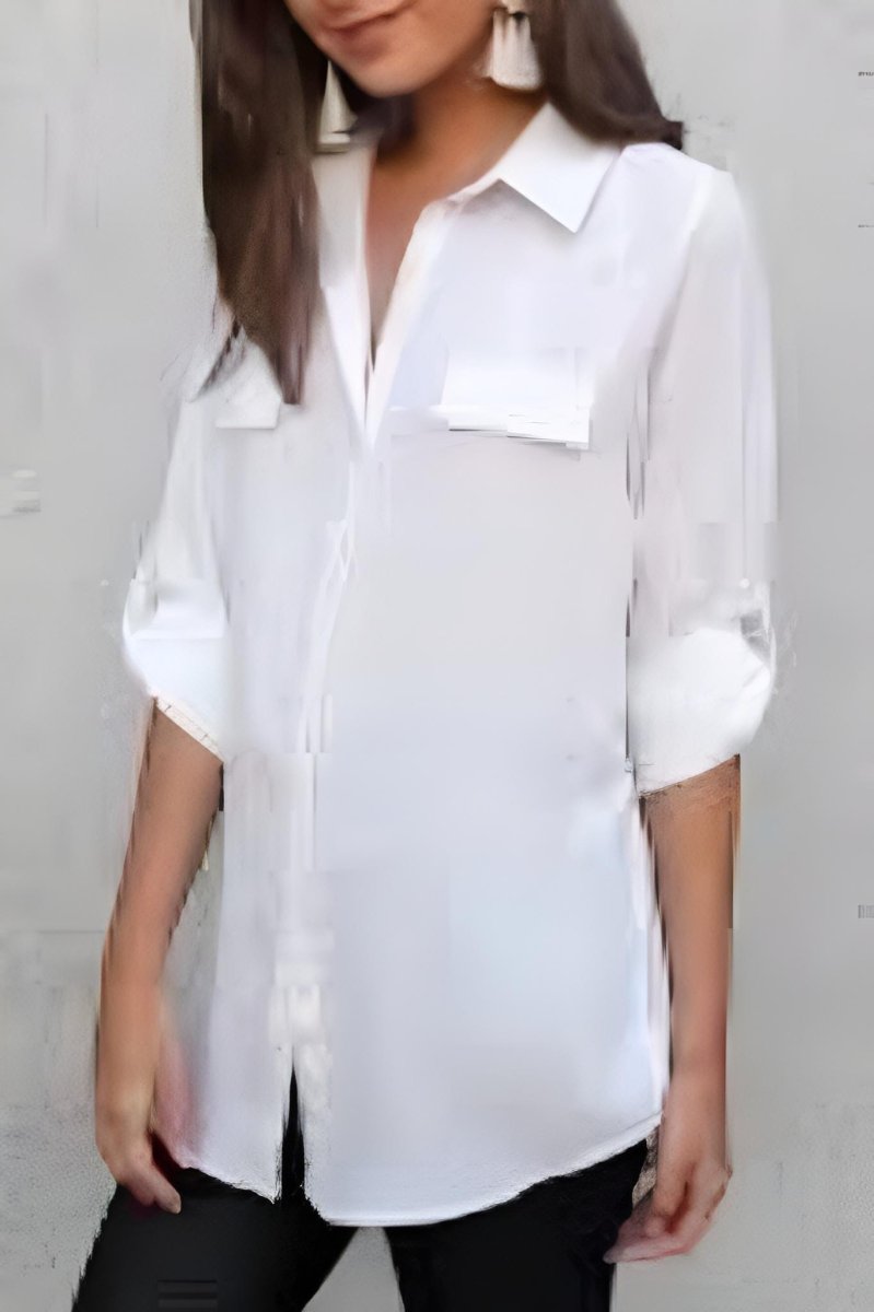 Camisa blanca mujer viscosa - Imagen 3