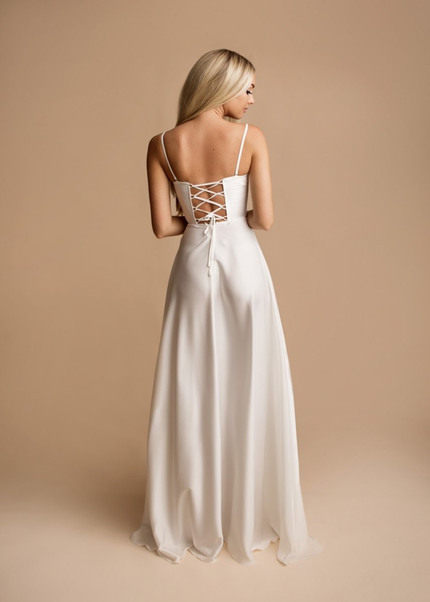 Vestido Corsé Seda Novia - Imagen 3