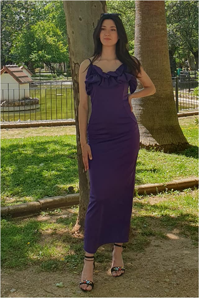 Vestido mujer volante de gala - Imagen 6