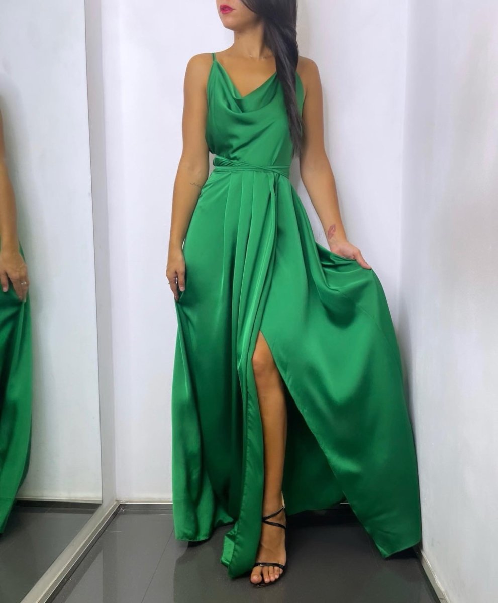 Vestido Seda Pliegues - Imagen 7