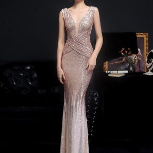 Vestido Lentejuelas Cruzado Oro