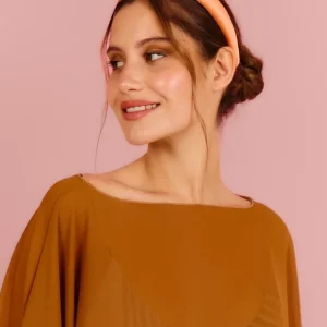 Diadema Río crepe naranja mandarina