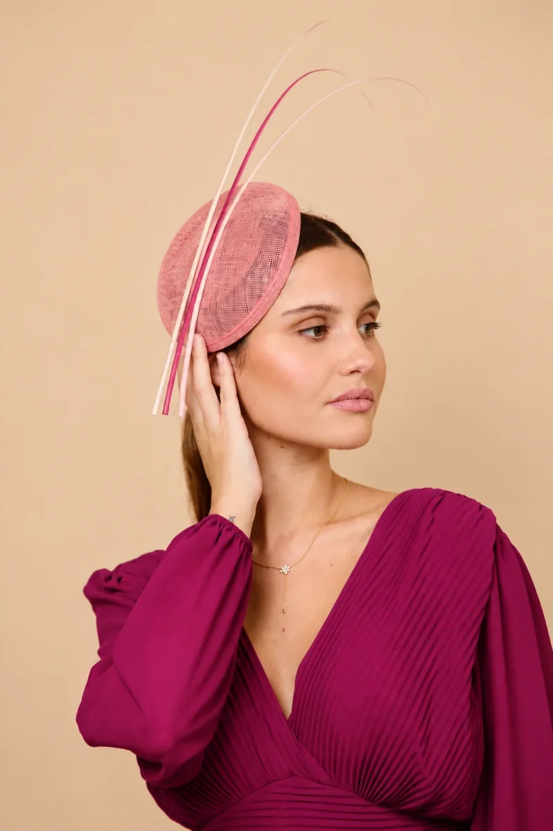 Tocado Mel rosa - Imagen 2