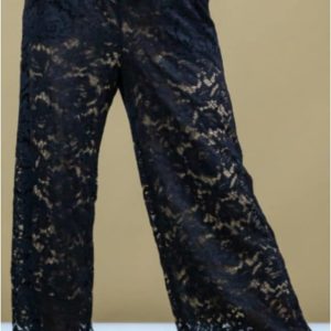 Pantalón mujer encaje negro