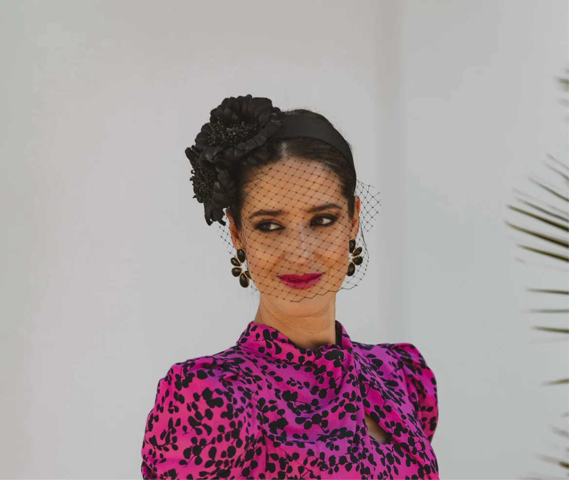 Diadema Chantal negra - Imagen 2