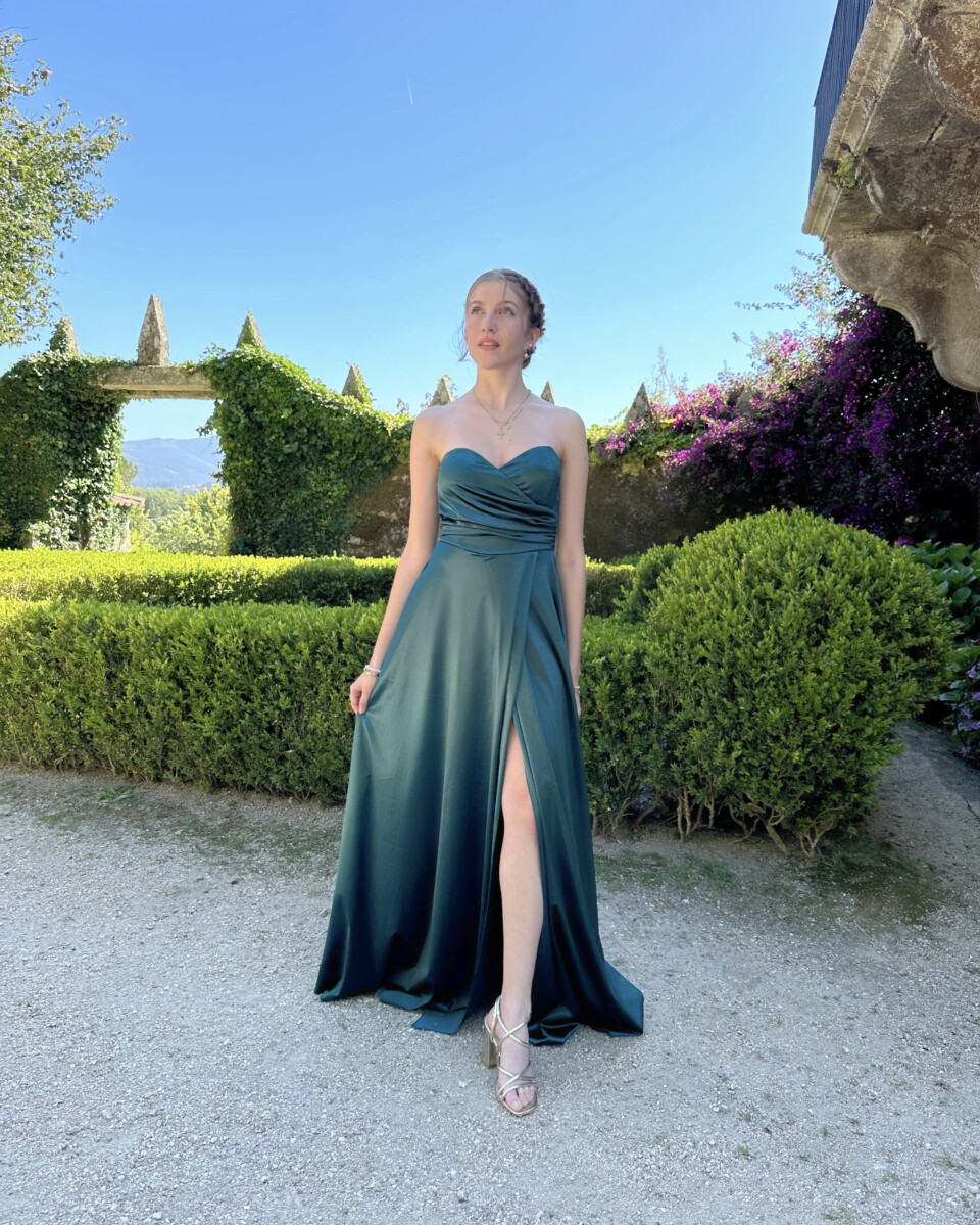 Vestido Seda Escote Corazón - Imagen 7