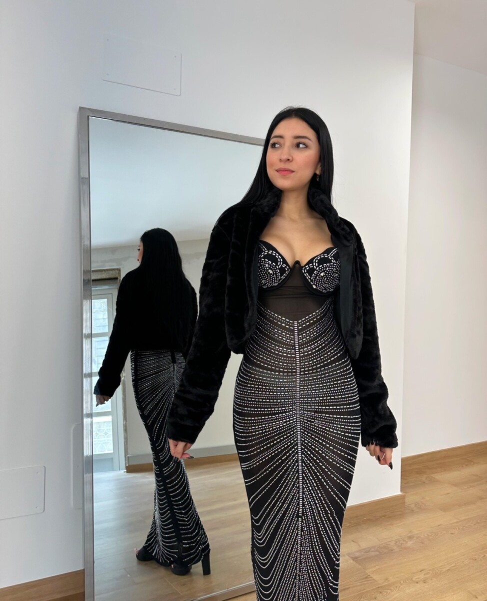 Vestido New York Sirena Brillos Cazuelas - Imagen 5