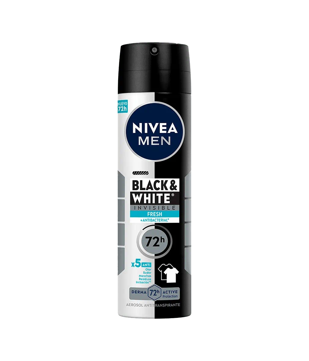 NIVEA Men Antimanchas Black & White Invisible Fresh 72h Spray 150 ml