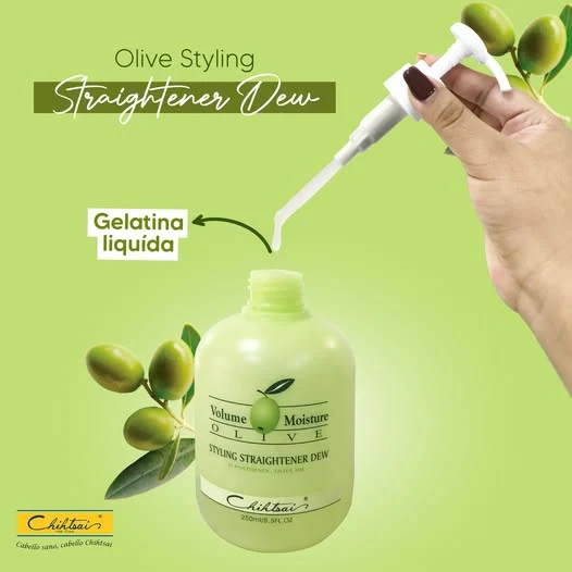 Olive Styling Straightener Dew – 250 ml | Suavidad, Control y Efecto Liso - Imagen 3