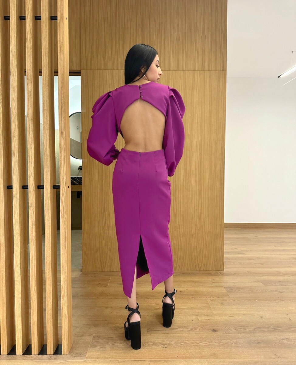 Vestido Midi Escote Cuadrado - Imagen 4