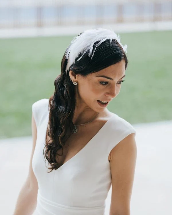 Diadema Gallo blanca