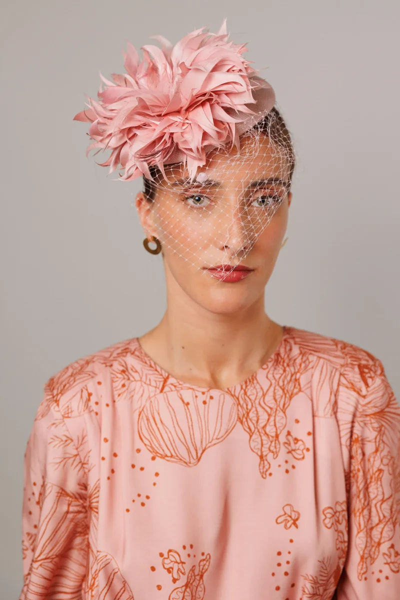 Tocado Moira rosa - Imagen 4