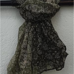 Pashmina estampada duo verde negro