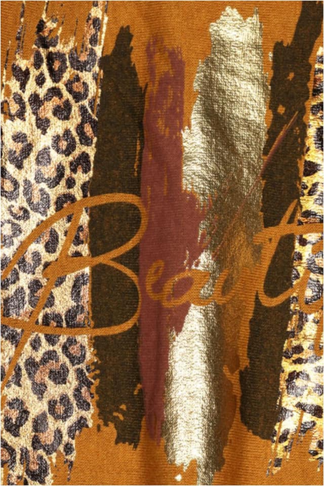 Jersey mujer punto con detalle animal print - Imagen 3