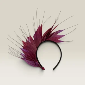 Diadema Avestruz mini vino