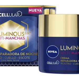 NIVEA Luminous 630 Anti-Manchas Crema Reparadora de Noche 50 ml (Rostro, Cuello y Escote)