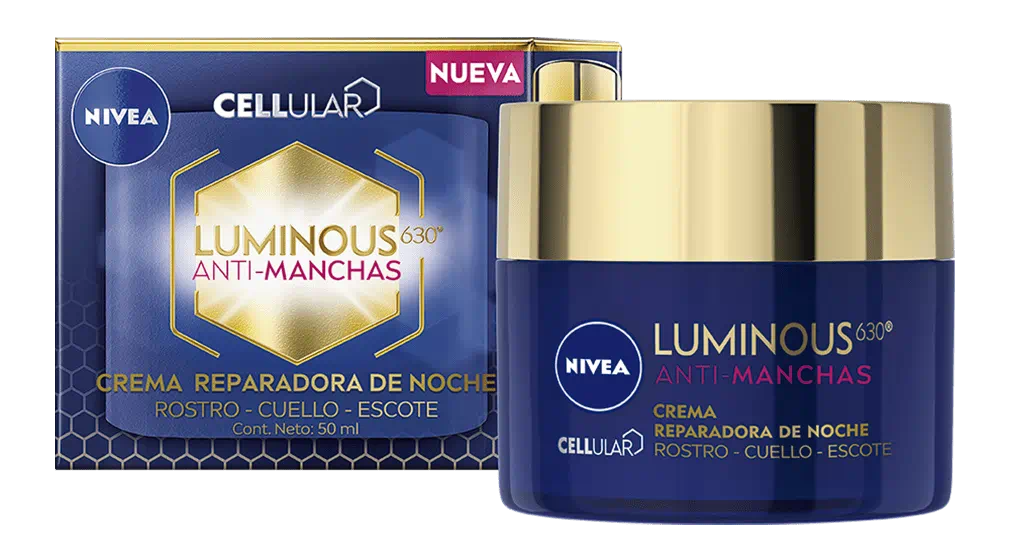 NIVEA Luminous 630 Anti-Manchas Crema Reparadora de Noche 50 ml (Rostro, Cuello y Escote) - Imagen 2