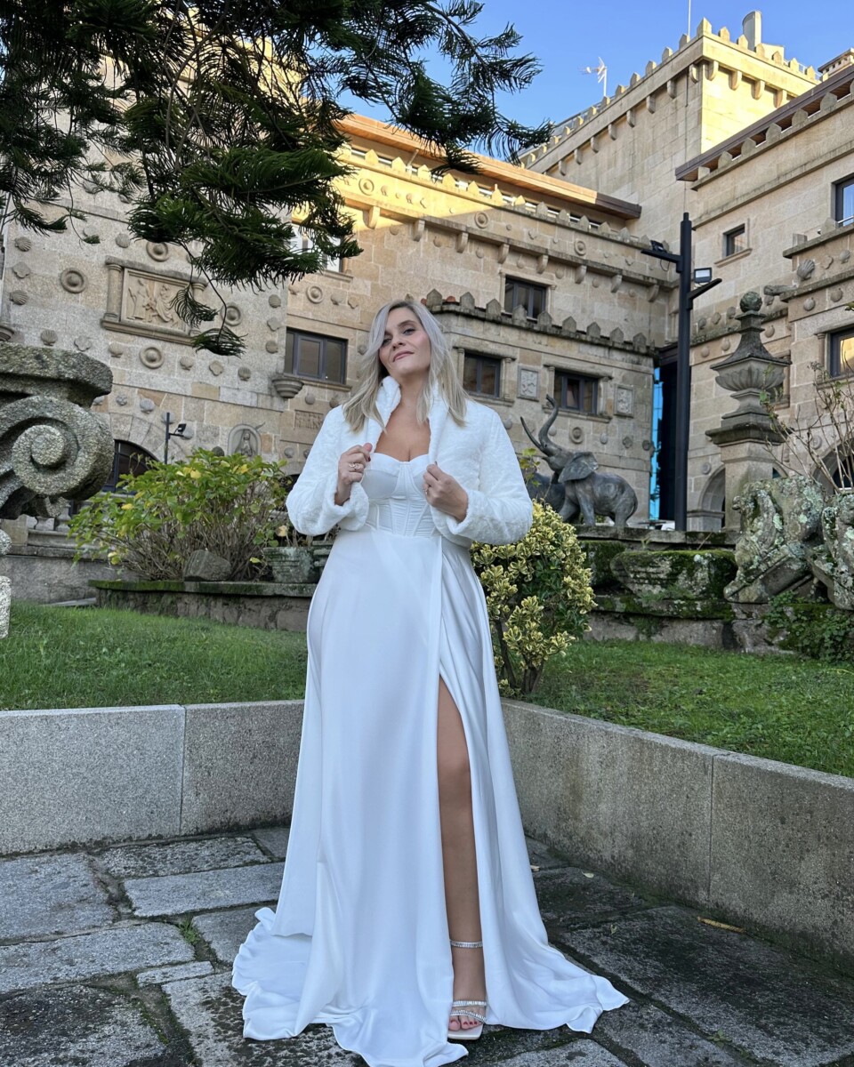 Vestido Corsé Seda Novia - Imagen 4