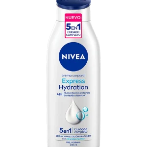 Nivea Crema Corporal Express Hydration 400 ml – Hidratación Rápida para Piel Normal