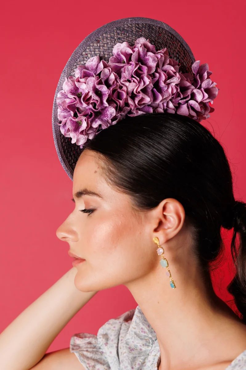 Tocado Colette lila - Imagen 2