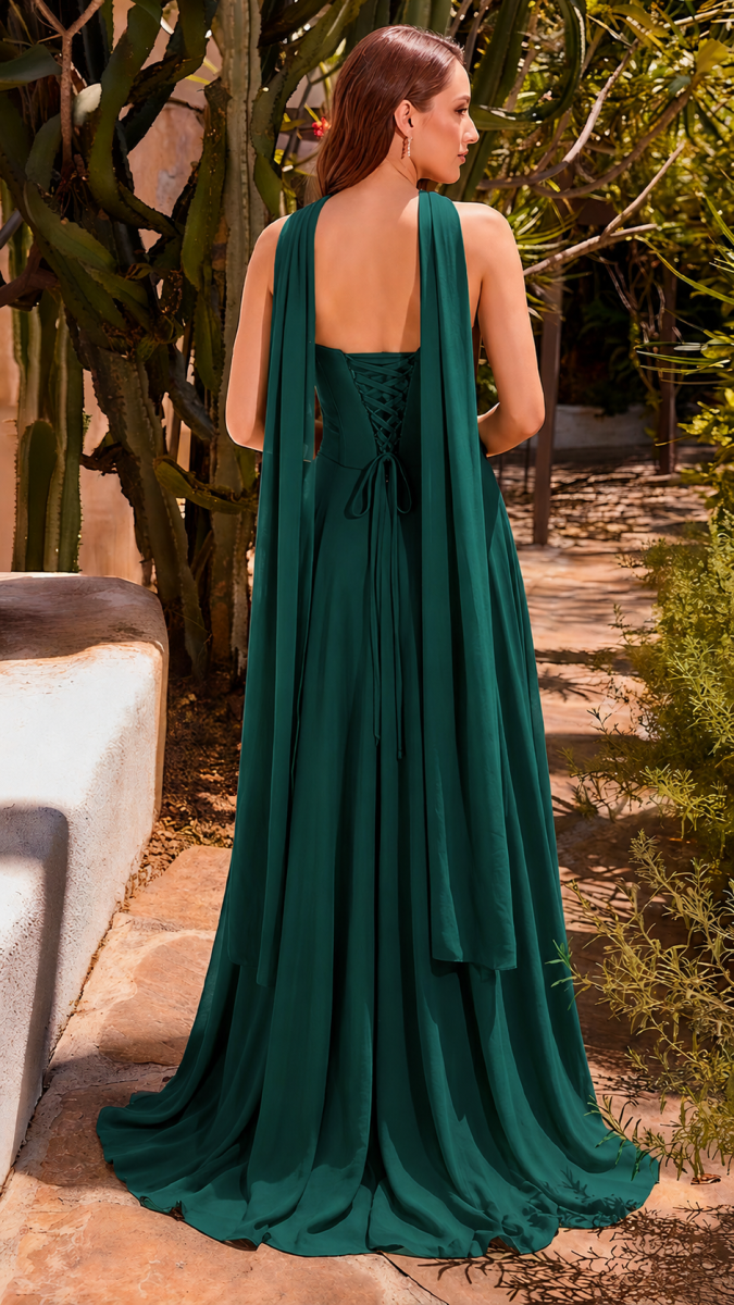 Vestido Corsé Falda Chal - Imagen 4