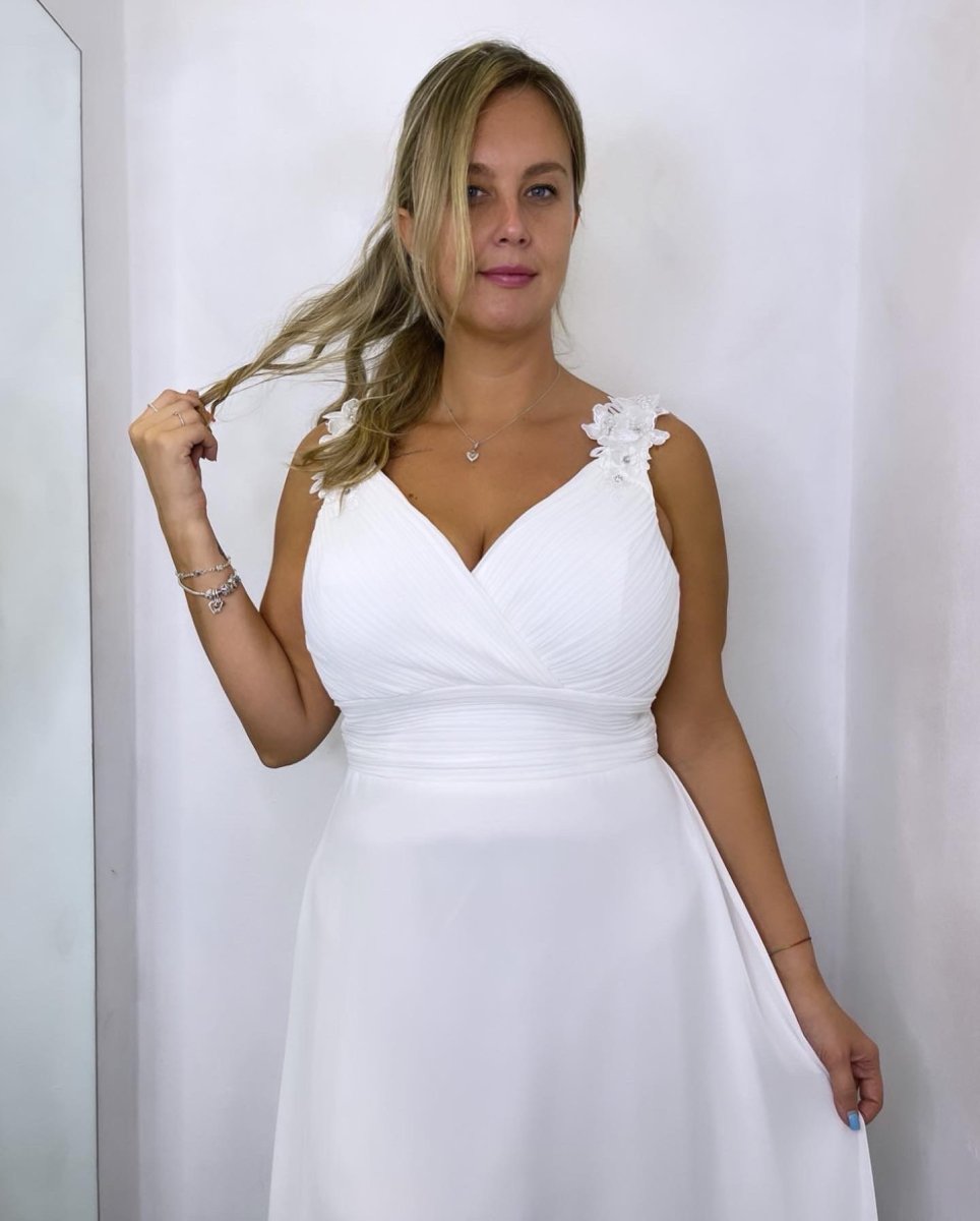 Vestido Curvy Pétalos Novia - Imagen 2