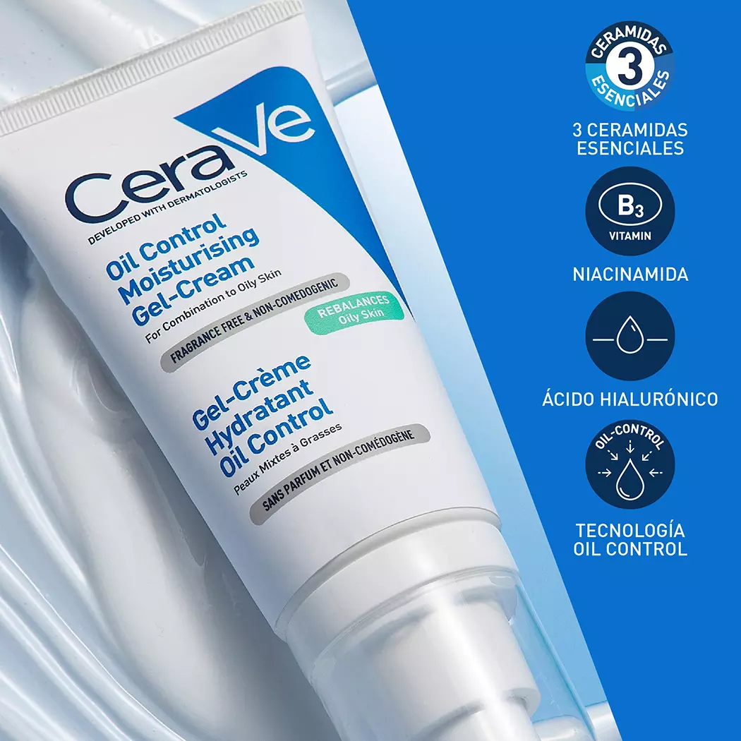 CeraVe Oil Control Gel-Crema Hidratante – 52 ml - Imagen 3