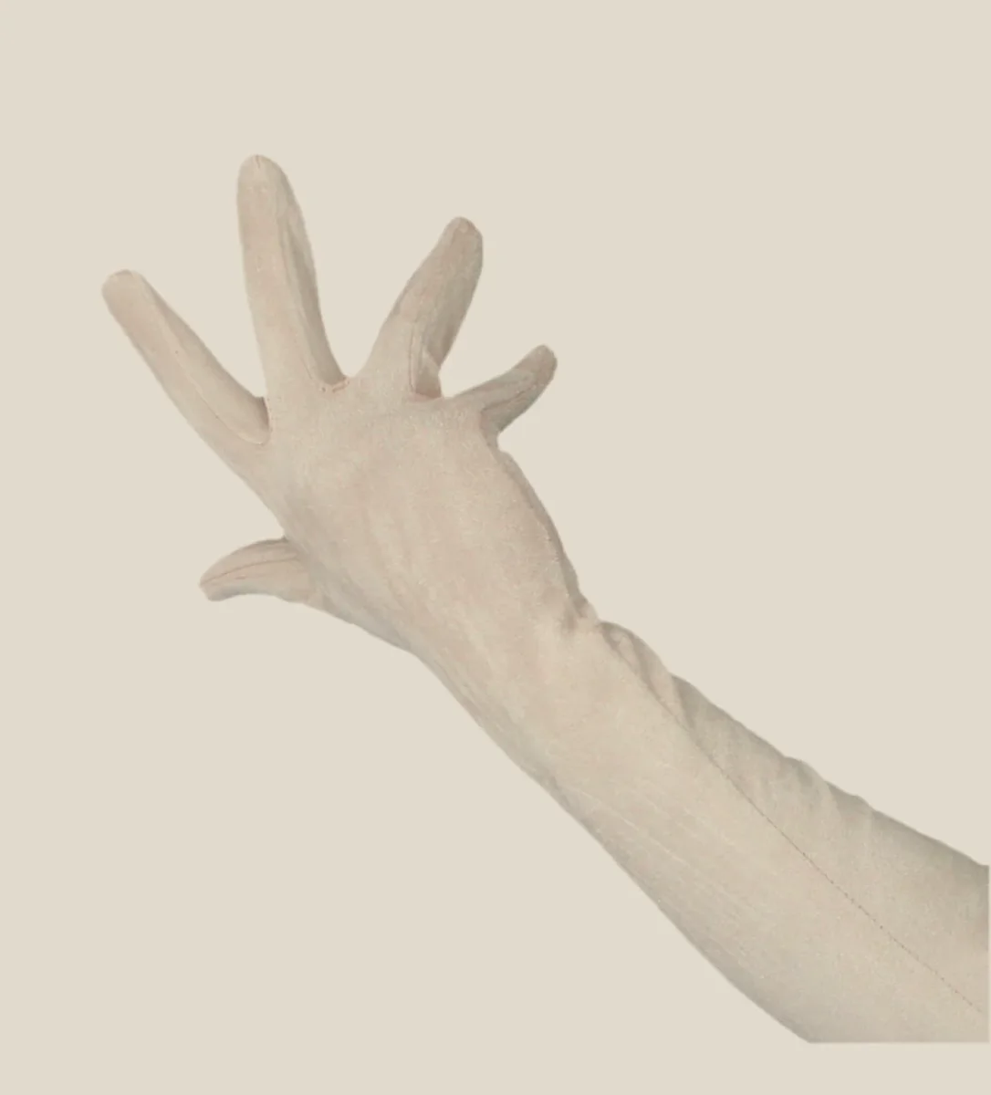 Guantes largos Beige - Imagen 2