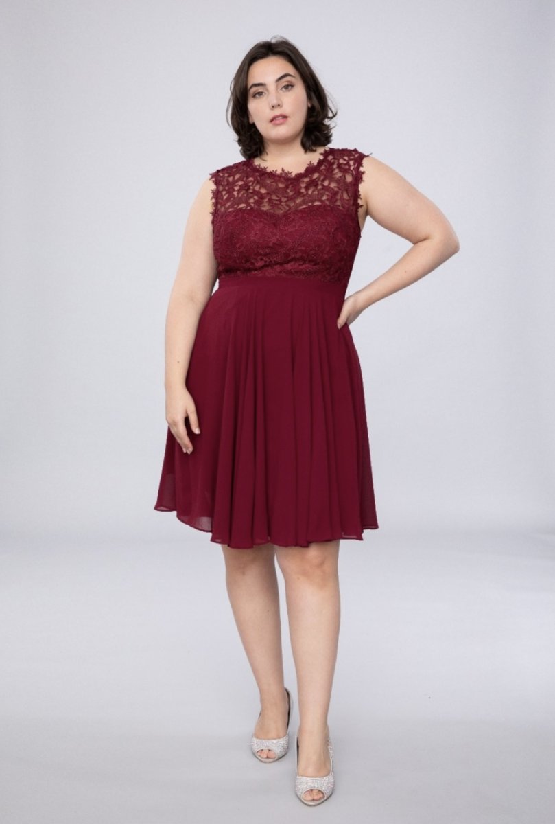 Vestido Encaje Corto Curvy - Imagen 7