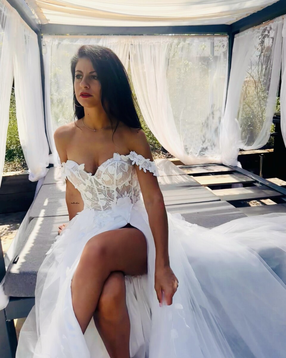 Vestido Hojitas Novia
