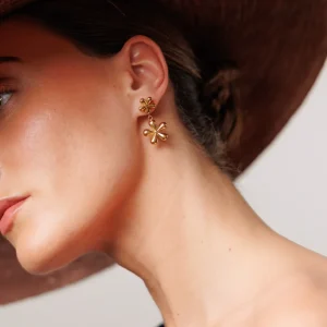 Pendientes Blumen oro