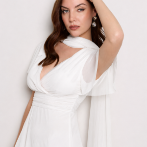 Vestido Tul Basic Mangas Novia