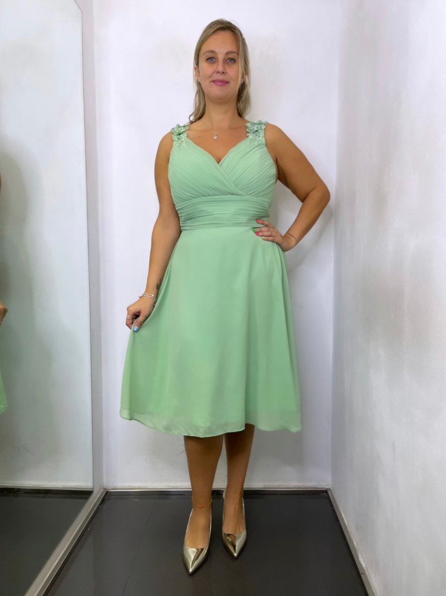 Vestido Curvy Pétalos Corto - Imagen 5