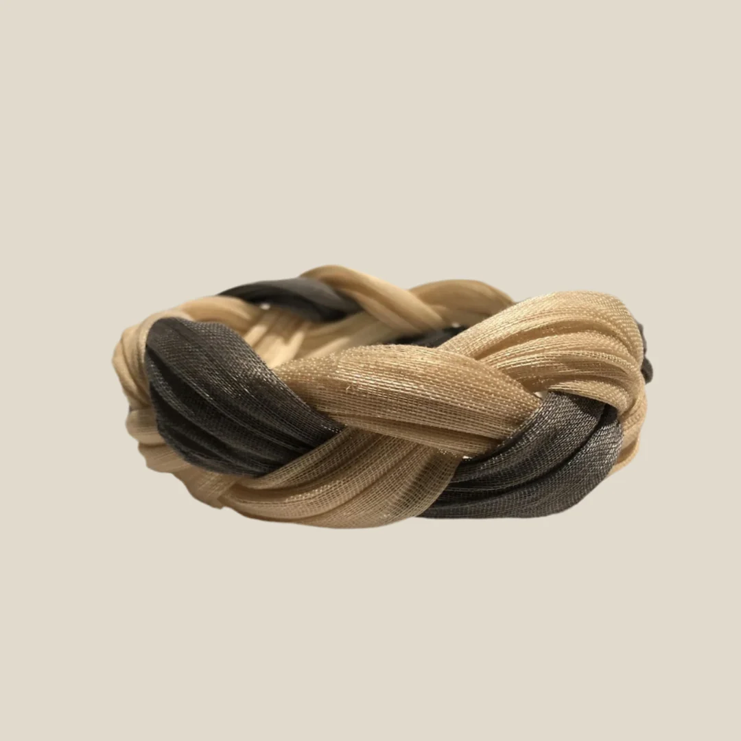 Turbante Jequesa gris y beige - Imagen 2
