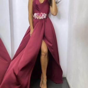 Vestido Seda Pliegues