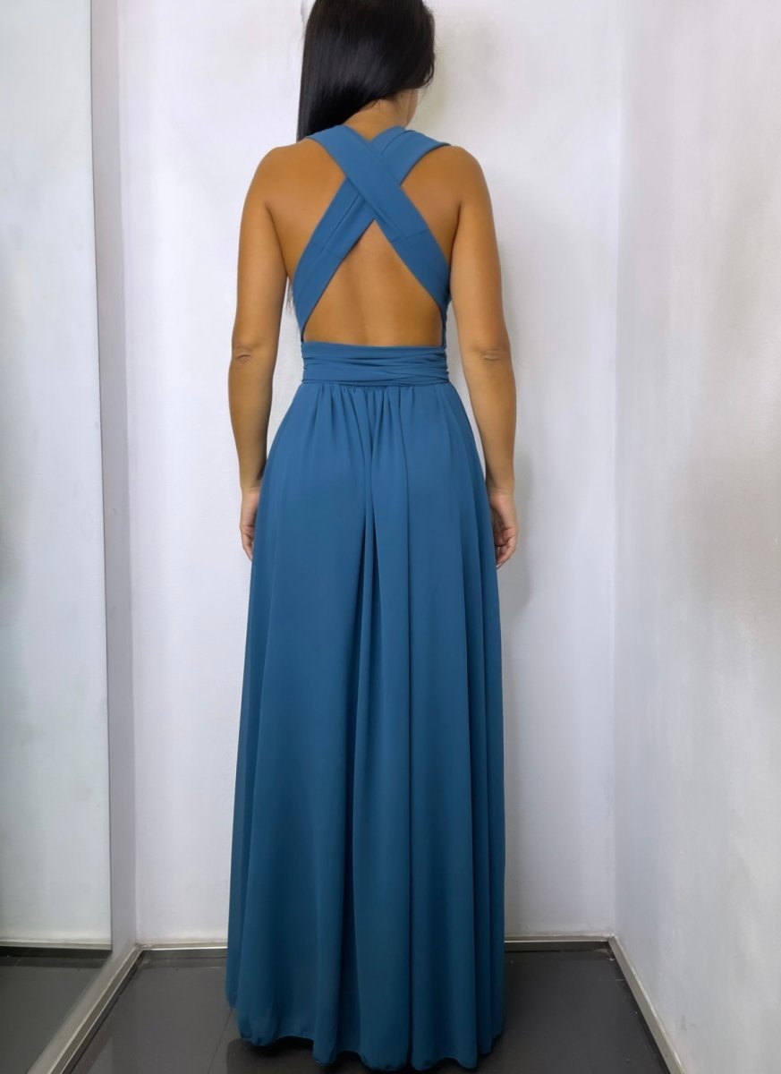 Vestido Multiposición Gasa Abertura - Imagen 3