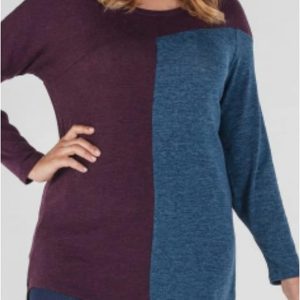 Jersey mujer punto bicolor talla grande