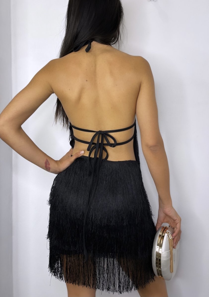 Vestido Flecos Halter - Imagen 4