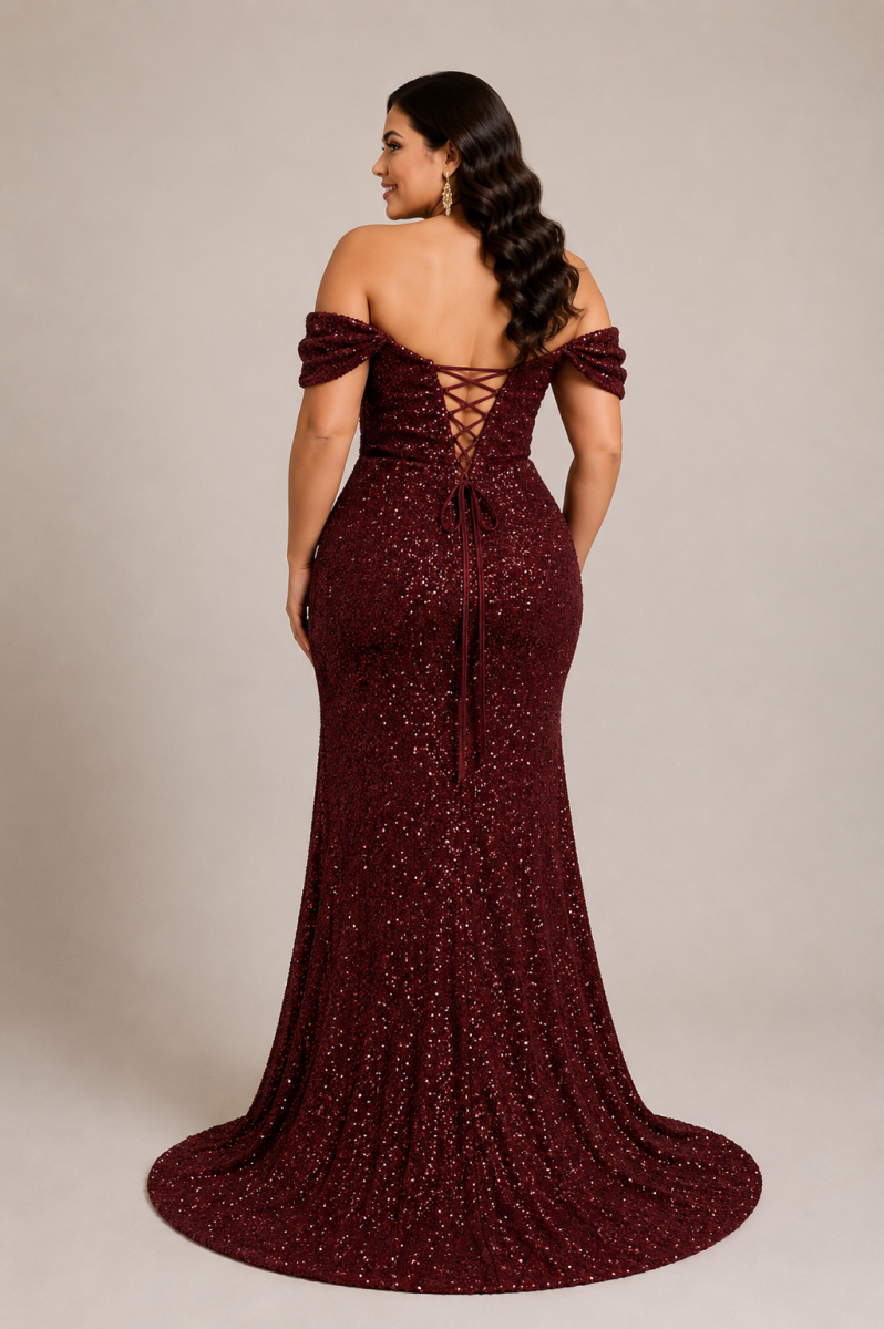 Vestido Sirena Lentejuelas Curvy - Imagen 5