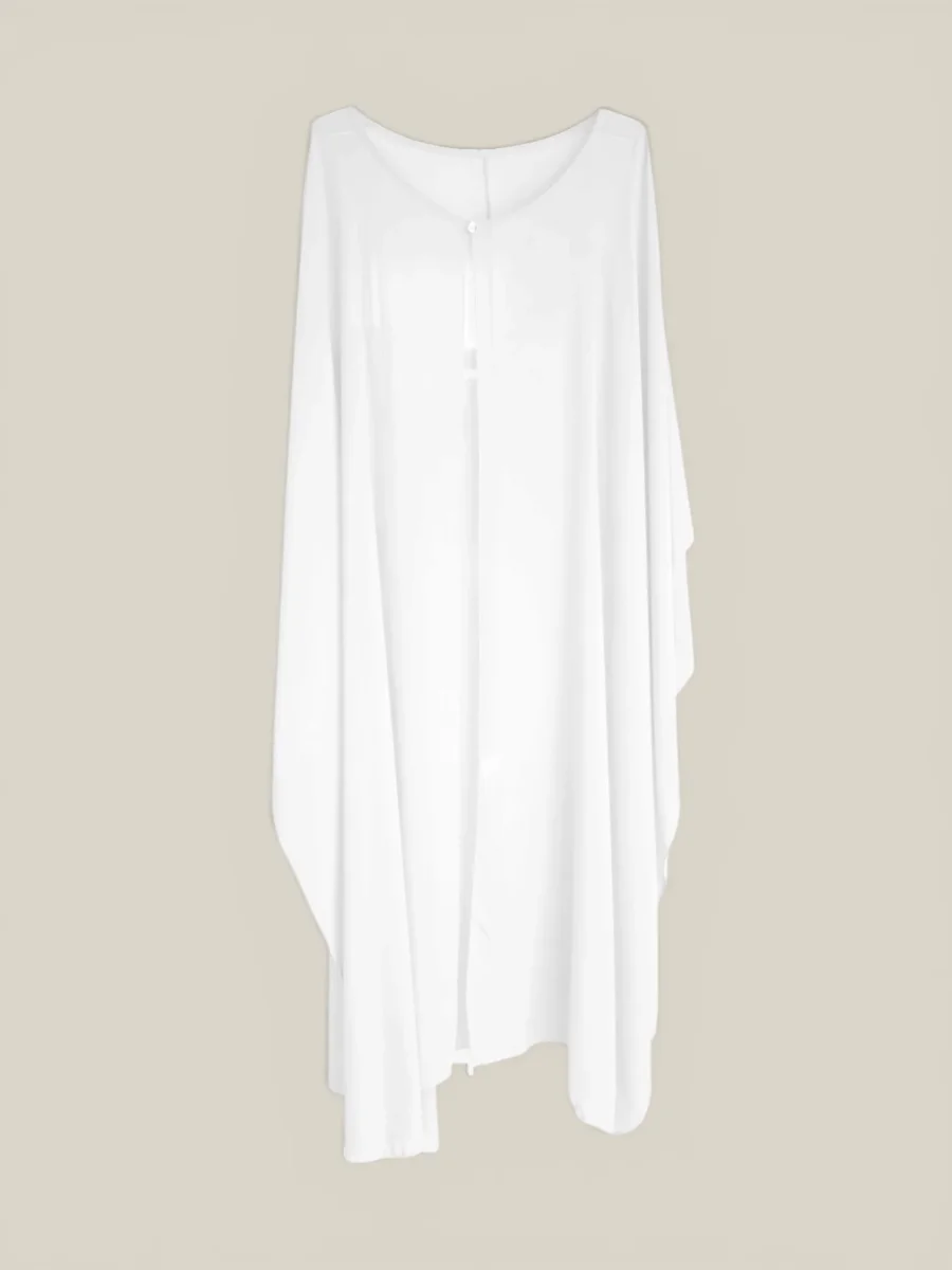 Capa de crepe larga blanca - Imagen 7