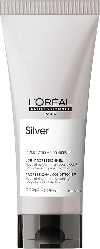 L’Oréal Professionnel Silver Violet Dyes + Magnesium Conditioner Acondicionador matizador para cabellos rubios, grises y blancos - Imagen 2
