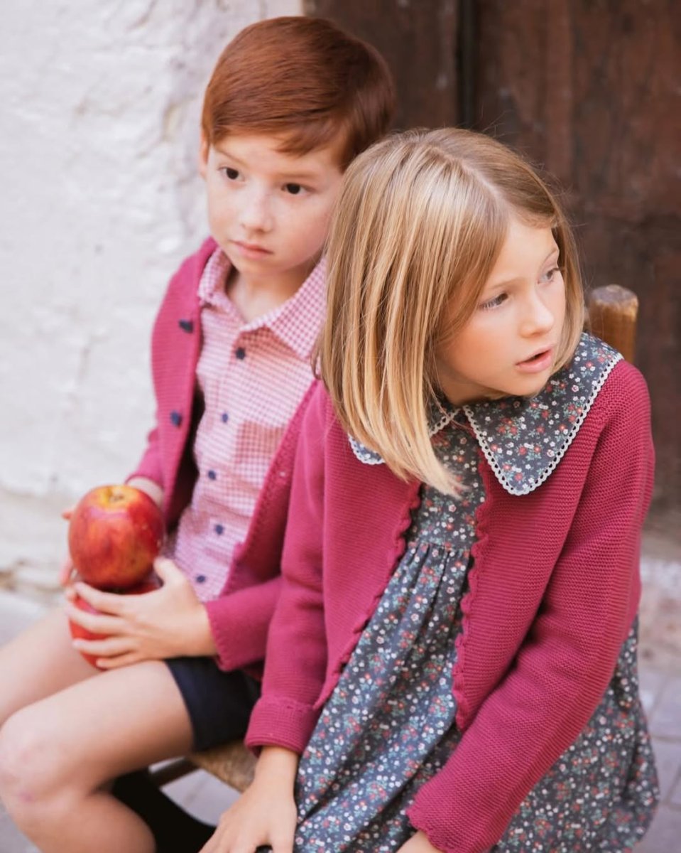 Vestido Infantil de Flores con Cuello Babo y Puntilla – Paloma de la O - Imagen 3