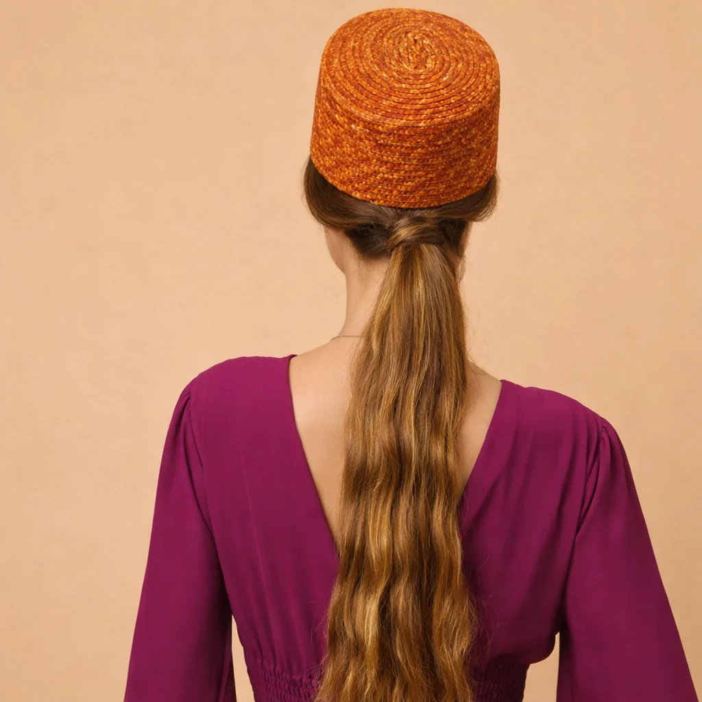 Casquete Celia naranja - Imagen 3