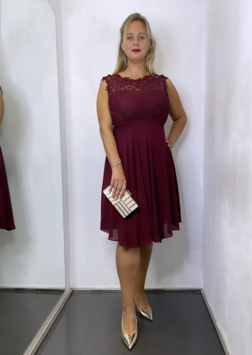 Vestido Encaje Corto Curvy - Imagen 5
