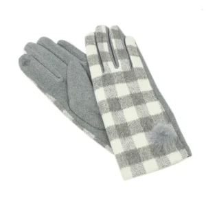 Guantes cuadros Gris