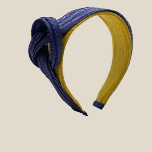 Diadema Marquesa azul y mostaza